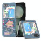 For Samsung Galaxy Z Flip5 Painted Pattern PC Phone Case(Cowboy) - 1