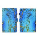For Samsung Galaxy Tab A9+ Coloured Drawing Stitching Flip PU Tablet Case with Sleep / Wake-up Function(Gilded Marble) - 1