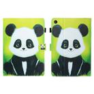 For Samsung Galaxy Tab A9+ Coloured Drawing Stitching Flip PU Tablet Case with Sleep / Wake-up Function(Panda) - 1