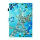 For Samsung Galaxy Tab A9+ Coloured Drawing Stitching Flip PU Tablet Case with Sleep / Wake-up Function(Butterfly Tower) - 3