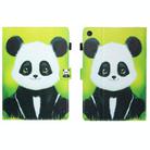 For Samsung Galaxy Tab A9 Coloured Drawing Stitching Flip PU Tablet Case with Sleep / Wake-up Function(Panda) - 1