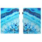 For Samsung Galaxy Tab A9 Coloured Drawing Stitching Flip PU Tablet Case with Sleep / Wake-up Function(Blue Marble) - 1