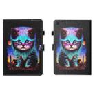For Samsung Galaxy Tab A9 Coloured Drawing Stitching Smart Leather Tablet Case with Sleep / Wake-up Function(Night Cat) - 1