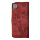 For Samsung Galaxy A42 5G Butterfly Cat Embossing Flip Leather Phone Case(Red) - 3