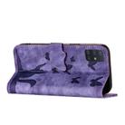 For Samsung Galaxy A71 4G Butterfly Cat Embossing Flip Leather Phone Case(Purple) - 5