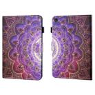 For Samsung Galaxy Tab A9+ Coloured Drawing Stitching Flip PU Tablet Case with Sleep / Wake-up Function(Datura Flowers) - 1