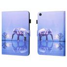 For Samsung Galaxy Tab A9+ Coloured Drawing Stitching Flip PU Tablet Case with Sleep / Wake-up Function(Tree and Elephant) - 1