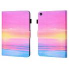 For Samsung Galaxy Tab A9+ Coloured Drawing Stitching Flip PU Tablet Case with Sleep / Wake-up Function(Sunrise) - 1