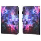 For Samsung Galaxy Tab A9+ Coloured Drawing Stitching Flip PU Tablet Case with Sleep / Wake-up Function(Starry Sky) - 1