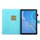 For Samsung Galaxy Tab A9+ Coloured Drawing Stitching Flip PU Tablet Case with Sleep / Wake-up Function(Sunrise and Tree) - 7