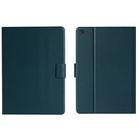 For Samsung Galaxy Tab A9+ Pure Color PU Tablet Case with Sleep / Wake-up Function(Dark Green) - 1