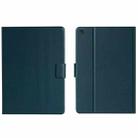 For Samsung Galaxy Tab A9+ Pure Color PU Tablet Case with Sleep / Wake-up Function(Dark Green) - 1