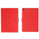 For Samsung Galaxy Tab A9 Pure Color PU Tablet Case with Sleep / Wake-up Function(Red) - 1