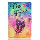 For Samsung Galaxy Tab A9+ Voltage Coloured Drawing Smart PU Tablet Case with Sleep / Wake-up Function(Feather) - 2