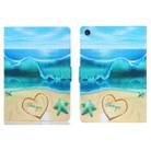 For Samsung Galaxy Tab A9+ Voltage Coloured Drawing Smart PU Tablet Case with Sleep / Wake-up Function(Blue Beach) - 1