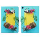 For Samsung Galaxy Tab A9+ Voltage Coloured Drawing Smart PU Tablet Case with Sleep / Wake-up Function(Pineapple) - 1