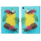 For Samsung Galaxy Tab A9 Voltage Coloured Drawing Smart PU Tablet Case with Sleep / Wake-up Function(Pineapple) - 1