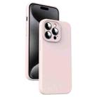 For iPhone 15 Pro Max Microfiber Liquid Silicone Shockproof Phone Case(Pink) - 1