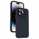 For iPhone 14 Pro Microfiber Liquid Silicone Shockproof Phone Case(Black) - 1