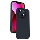 For iPhone 13 Microfiber Liquid Silicone Shockproof Phone Case(Black) - 1