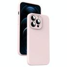 For iPhone 12 Pro Max Microfiber Liquid Silicone Shockproof Phone Case(Pink) - 1