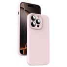 For iPhone 16 Pro Max Microfiber Liquid Silicone Shockproof Phone Case(Pink) - 1