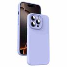 For iPhone 16 Pro Max Microfiber Liquid Silicone Shockproof Phone Case(Purple) - 1