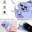 For iPhone 16 Pro Max Microfiber Liquid Silicone Shockproof Phone Case(Purple) - 3