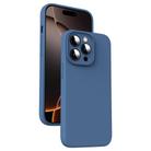 For iPhone 16 Pro Max Microfiber Liquid Silicone Shockproof Phone Case(Blue) - 1