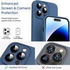 For iPhone 16 Pro Max Microfiber Liquid Silicone Shockproof Phone Case(Blue) - 2