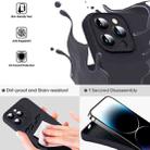 For iPhone 16 Pro Microfiber Liquid Silicone Shockproof Phone Case(Black) - 3