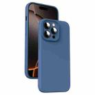 For iPhone 16 Pro Microfiber Liquid Silicone Shockproof Phone Case(Blue) - 1