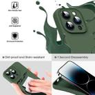 For iPhone 16 Plus Microfiber Liquid Silicone Shockproof Phone Case(Dark Green) - 3