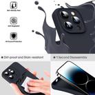 For iPhone 16 Plus Microfiber Liquid Silicone Shockproof Phone Case(Black) - 3