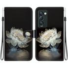 For Tecno Camon 18 Premier Crystal Texture Colored Drawing Leather Phone Case(Crystal Peony) - 1