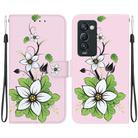 For Tecno Camon 18 Premier Crystal Texture Colored Drawing Leather Phone Case(Lily) - 1