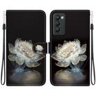 For Tecno Camon 18 / 18P Crystal Texture Colored Drawing Leather Phone Case(Crystal Peony) - 1