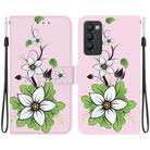 For Tecno Camon 18 / 18P Crystal Texture Colored Drawing Leather Phone Case(Lily) - 1