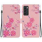 For Tecno Camon 18 / 18P Crystal Texture Colored Drawing Leather Phone Case(Cherry Blossoms) - 1