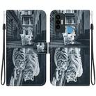 For Tecno Camon 18i Crystal Texture Colored Drawing Leather Phone Case(Cat Tiger Reflection) - 1