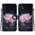 For Tecno Camon 19 Neo Crystal Texture Colored Drawing Leather Phone Case(Purple Peony) - 1