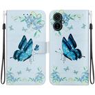 For Tecno Camon 19 Neo Crystal Texture Colored Drawing Leather Phone Case(Blue Pansies) - 1