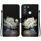 For Tecno Pop 5 LTE BD4 Crystal Texture Colored Drawing Leather Phone Case(Crystal Peony) - 1