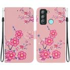 For Tecno Pop 5 LTE BD4 Crystal Texture Colored Drawing Leather Phone Case(Cherry Blossoms) - 1