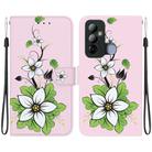 For Tecno Pop 6 Go Crystal Texture Colored Drawing Leather Phone Case(Lily) - 1