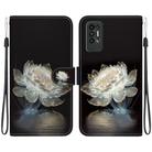 For Tecno Pova 2 Crystal Texture Colored Drawing Leather Phone Case(Crystal Peony) - 1