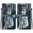 For Tecno Pova 2 Crystal Texture Colored Drawing Leather Phone Case(Cat Tiger Reflection) - 1