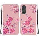 For Tecno Pova 3 LE7 Crystal Texture Colored Drawing Leather Phone Case(Cherry Blossoms) - 1