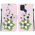 For Tecno Pova 4G LD7 Crystal Texture Colored Drawing Leather Phone Case(Lily) - 1