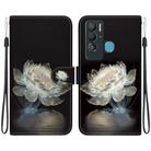 For Tecno Pova Neo LE6 Crystal Texture Colored Drawing Leather Phone Case(Crystal Peony) - 1